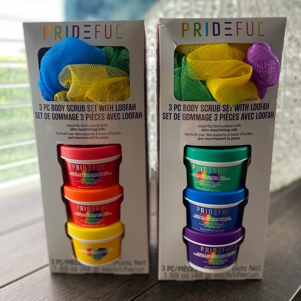 Prideful Body Scrub & Loofah Rainbow of flavors Pride